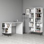 Hanah Home Combo de Mesa de Estudio y Estantería Blanco y Negro
